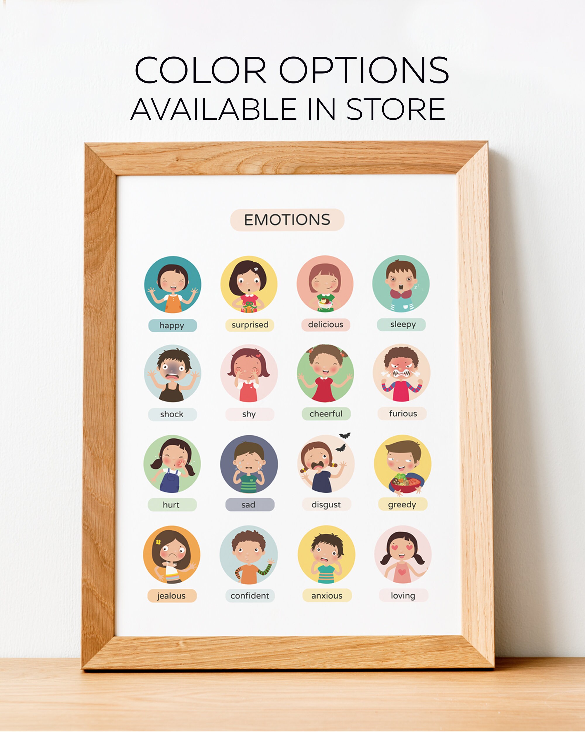 Emotions Poster - Montessori Feelings Chart - Feelings Print ...