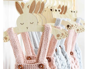 Wooden Animal Baby Hangers, Wooden Baby Closet Hangers Baby Boy Shower Gift Bunny Bear Fox Panda Lion Giraffe Hanger - Baby Cloth Hanger