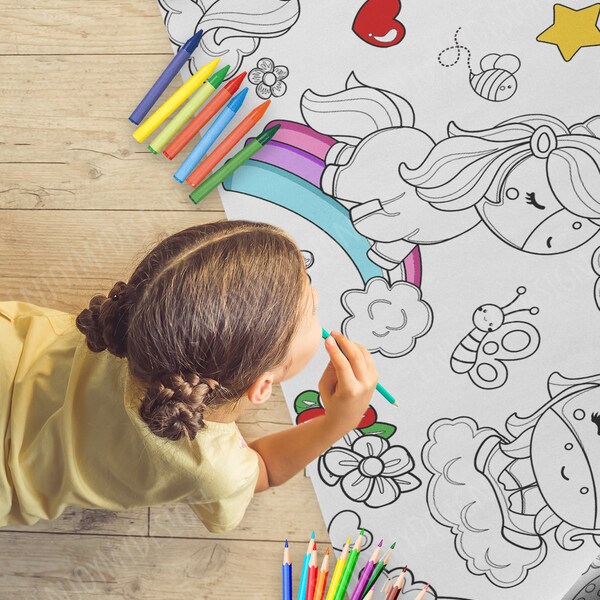 Coloring Poster for Kids - Etsy