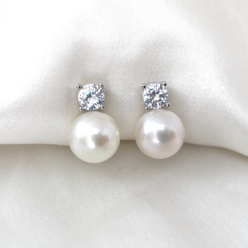 Clip on Freshwater Pearl Earrings Clip on Pearl Bridal - Etsy