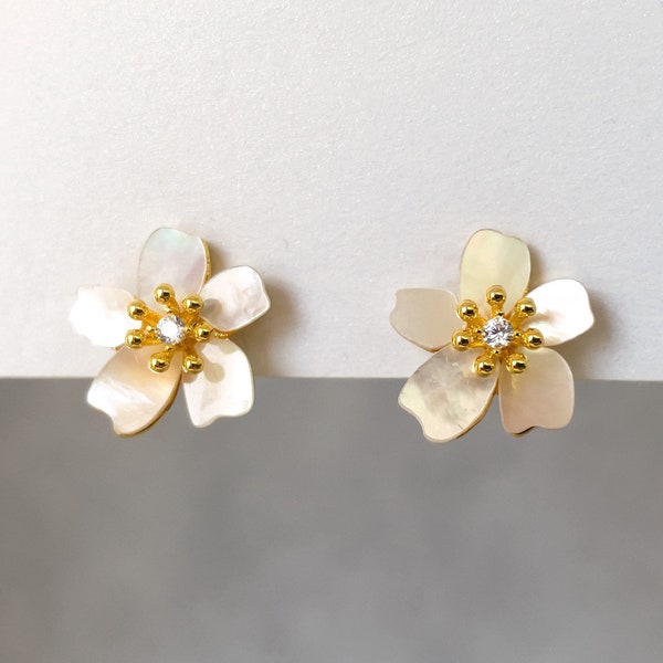 Floral Clip Earrings - Etsy