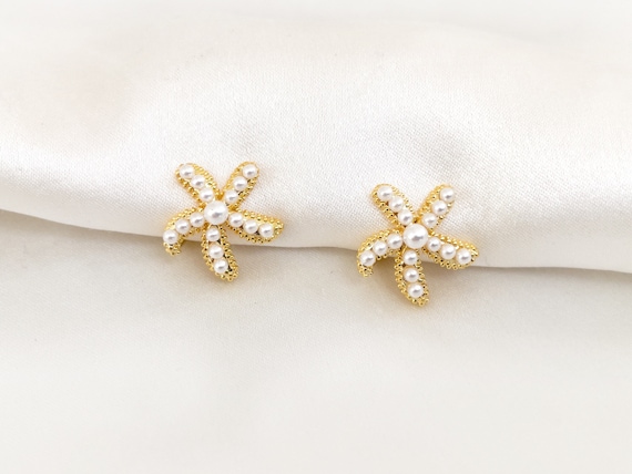 Starfish clip on earrings deals