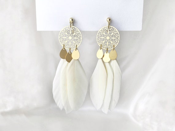 Boho clip on best sale earrings