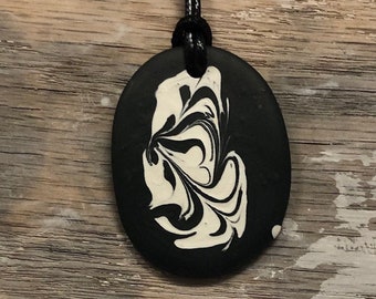 Black and White Porcelain Necklace