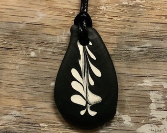 Black and White Porcelain Necklace