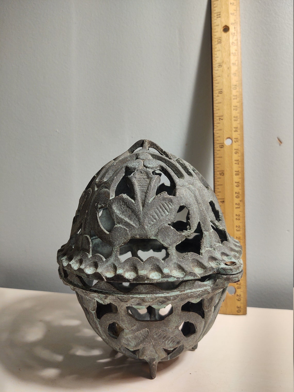 Vintage Egg Shaped Brass Candle Holder Etsy