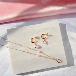 Lilac Earrings and Necklace Set
