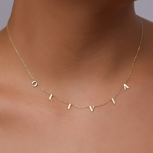 Handmade Custom Letter Necklace-dainty 