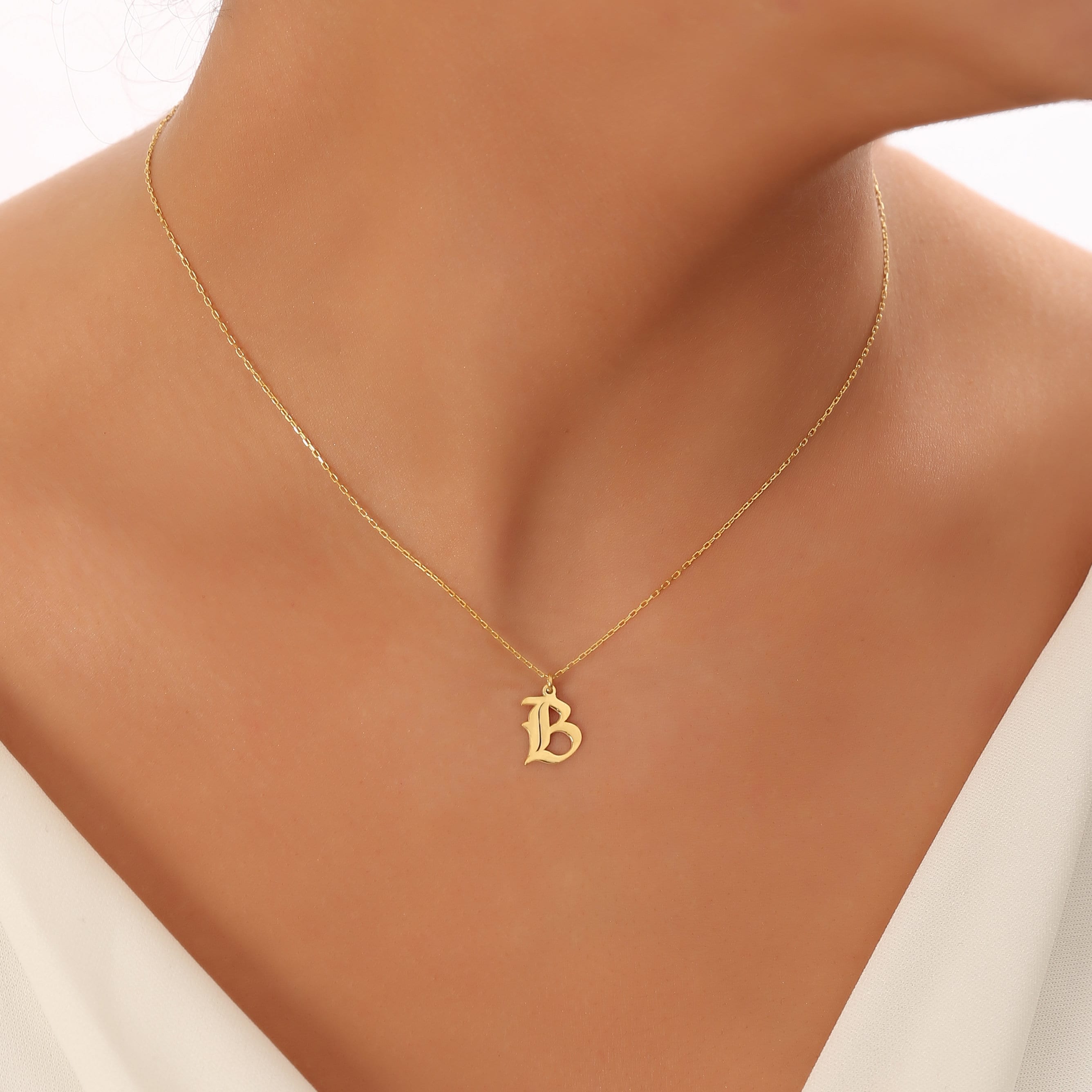 Gothic Letter Necklace