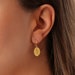 Birth Flower Earrings - Floral Signet Earrings - Birth Month Flowers Earrings - Dainty Flower Jewelry - Floral Signet Earrings- Gift For Mom 