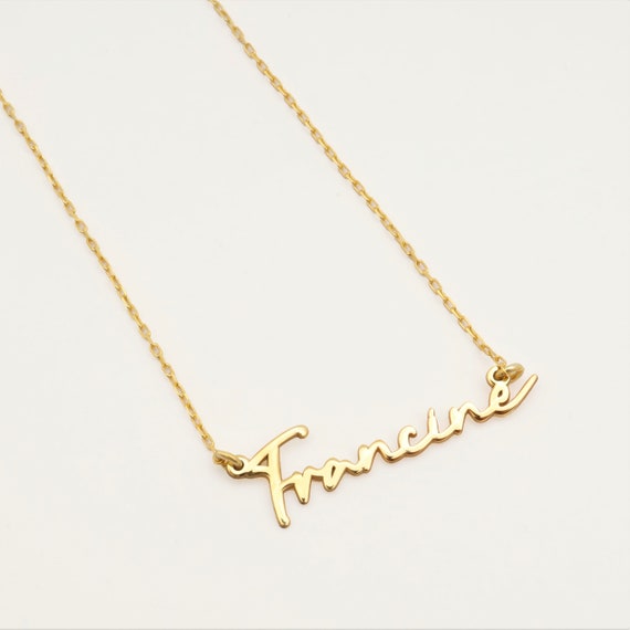 Name Script Necklace Names in Hand 