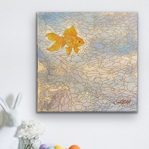 Clementine: Original Watercolor Abstraction Painting image 1