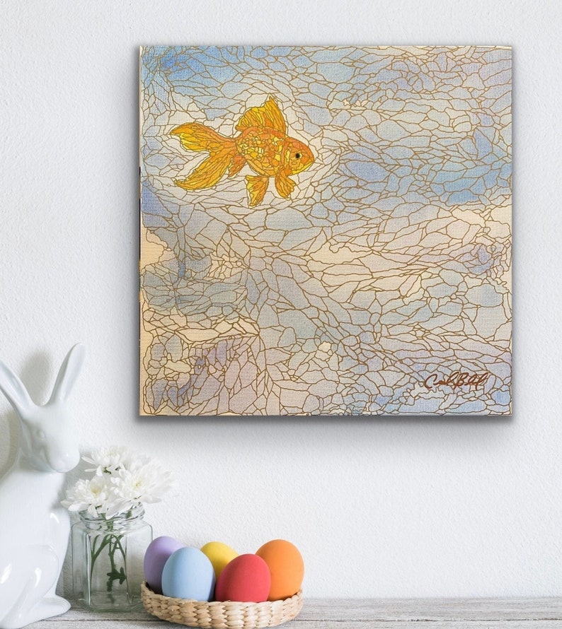 Clementine: Original Watercolor Abstraction Painting image 1