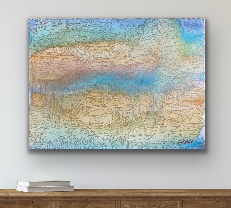 Summer Rains: Original Abstract Painting image 1