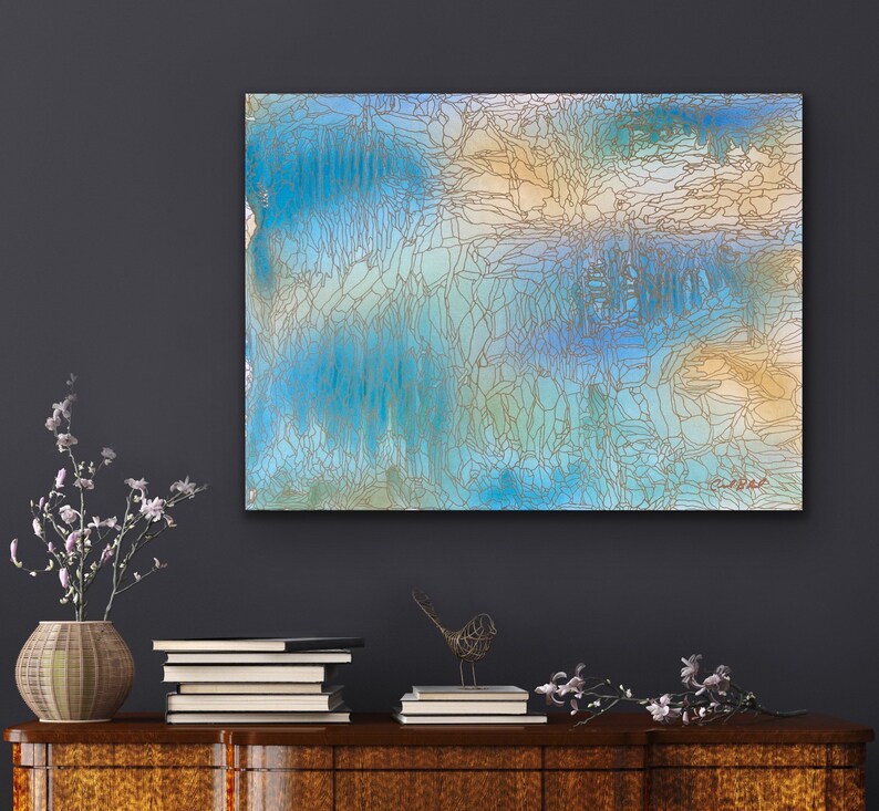 Borrowed from the Sea: Original Abstract Painting image 1