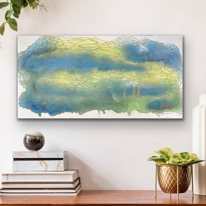 Through Shallow Waters: Original Abstract Painting image 1