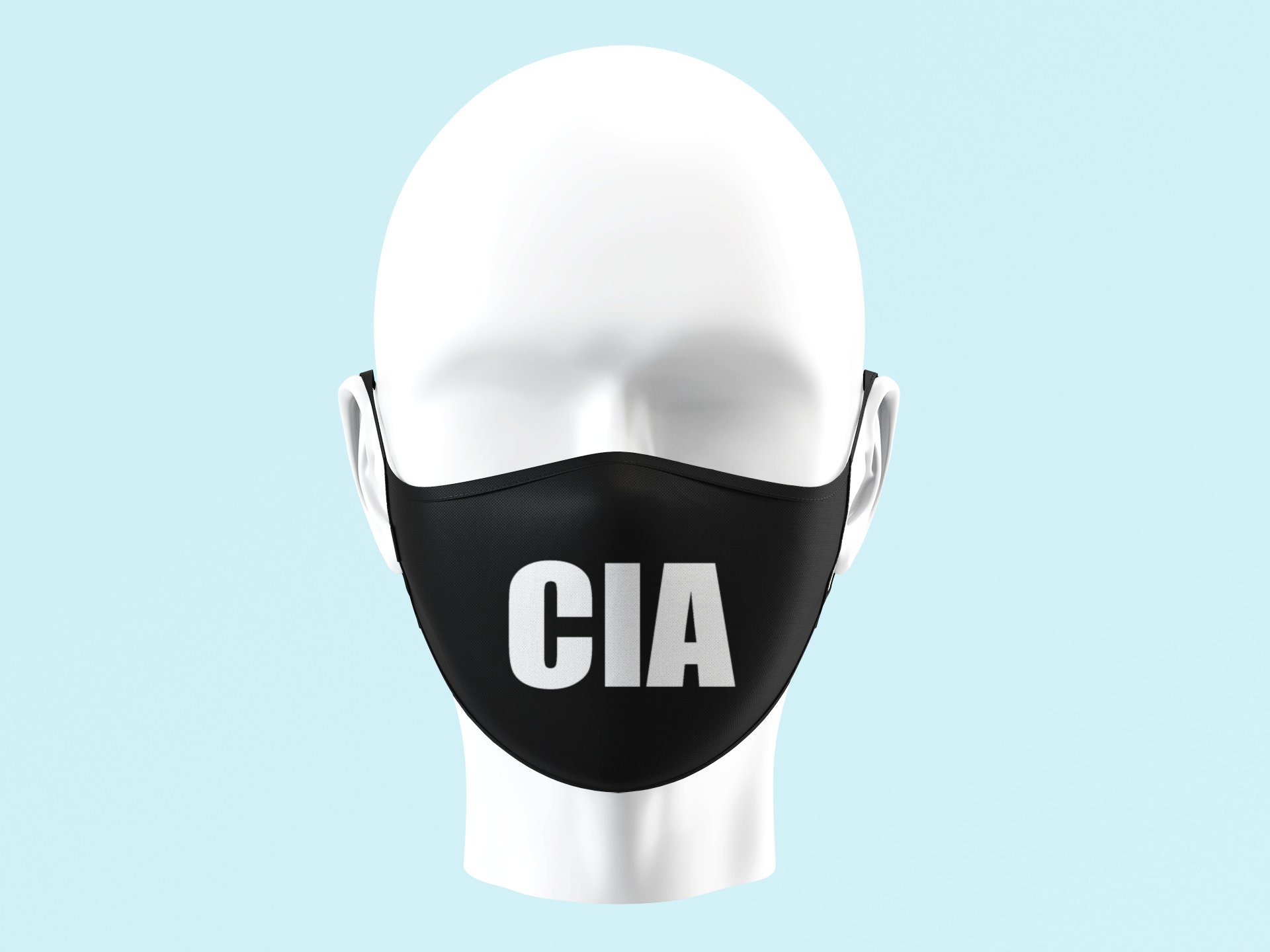 CIA Face Mask FBI Police Political Government Security United Etsy