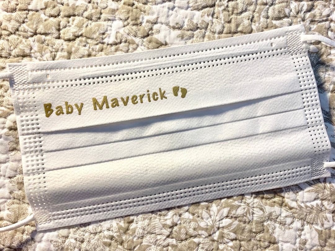 Personalized Baby Shower Masks Custom Face Masks Baby Shower Etsy