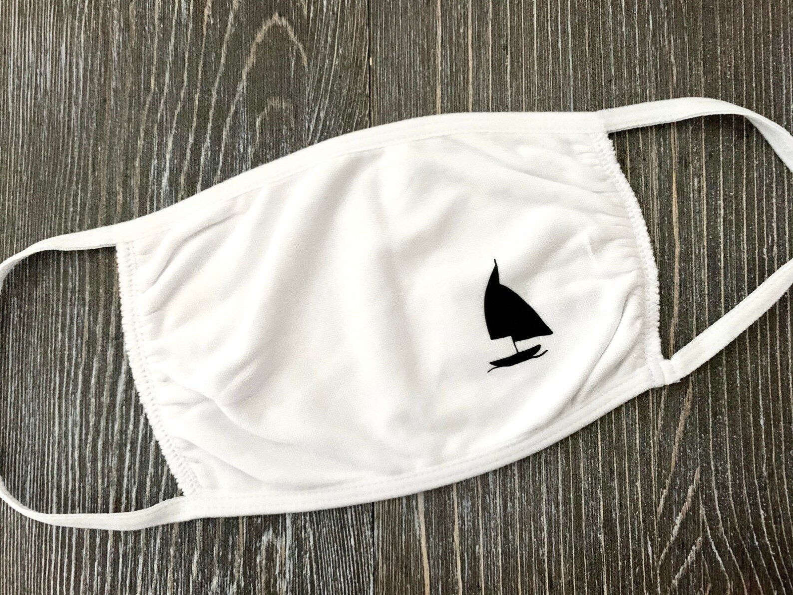 Sail Boat Face Mask / White Cotton Reusable Sail Boat Face Etsy
