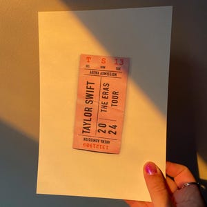 Taylor Swift Eras Tour Ticket-Stil Druck, A5 Illustration, Musik-Erinnerungsstücke, Swiftie Geschenk, Musik-Fan-Wandkunst, Poster