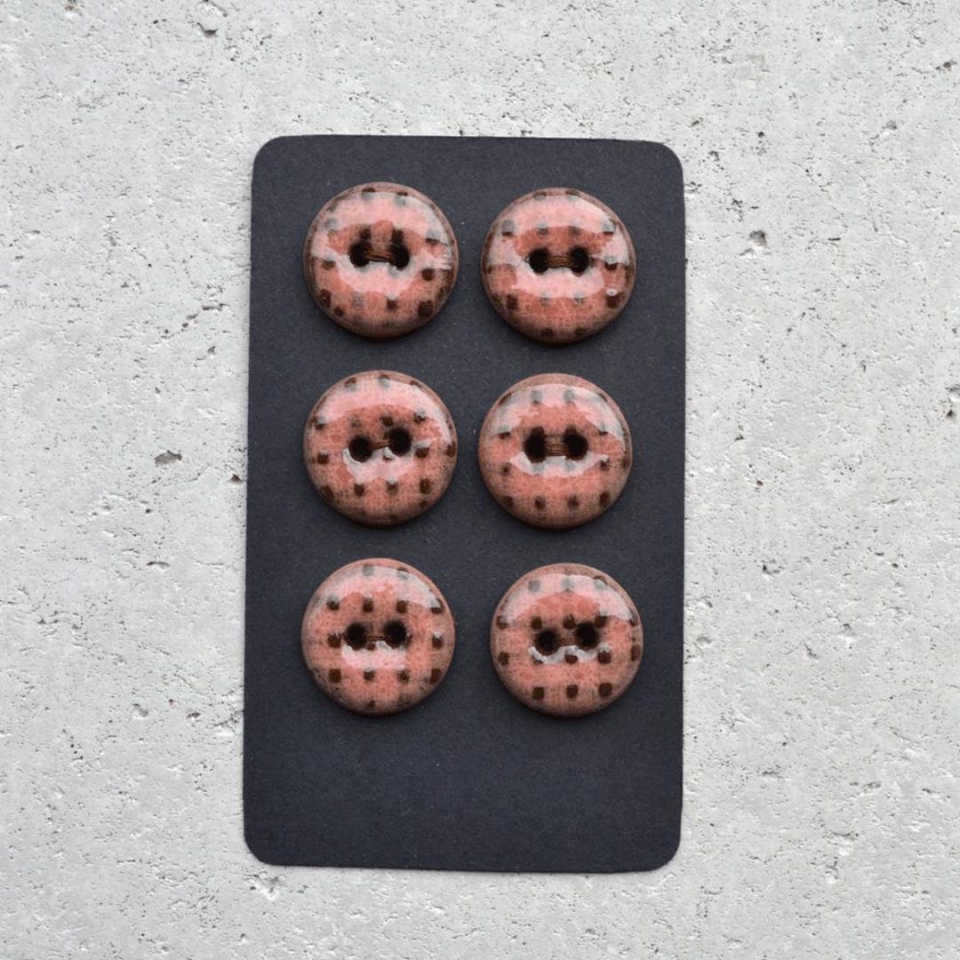 6pcs. 18 Mm Buttons Raspberry Chocolate - Etsy