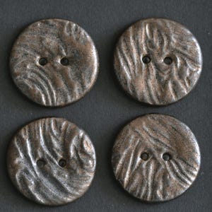 4 pcs. 23 mm ceramic buttons metallic waves