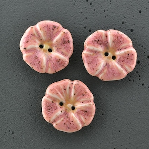 25 mm porcelain buttons flowers