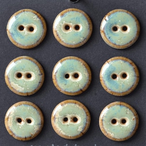 9 pezzi di bottoni in ceramica da 18 mm in bambù