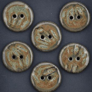 6pcs. 23 mm ceramic buttons autumn