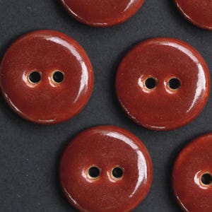 Boutons en céramique cinabre 17/18 mm