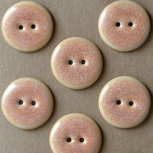 8pcs. 22-23 mm porcelain buttons papaya