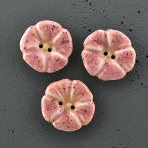 25mm porcelain buttons flowers