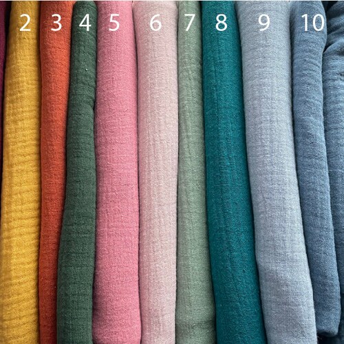 77 Colors Double Layered Gauze Muslin Fabric100 Cotton Soft Etsy