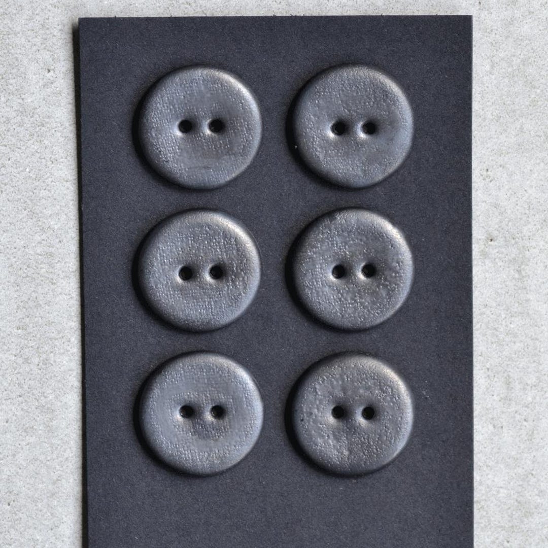 Graphite Button Components 6pcs. 23 Mm Ceramic Buttons Graphite - Etsy