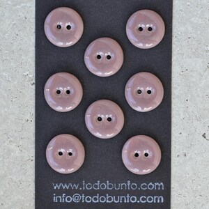 17/18 mm porcelain buttons muave