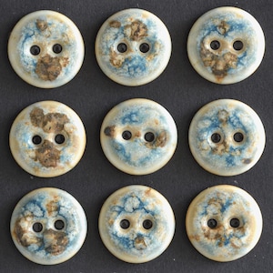 Botones de porcelana de 15-16 mm, sal marina