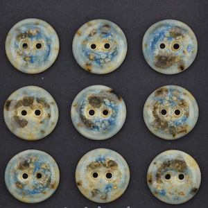 17/18 mm porcelain buttons sea salt