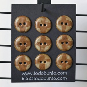 9pcs. 18 mm ceramic buttons Japan
