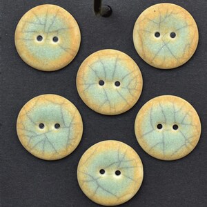 6pcs. 22 mm porcelain buttons crackle