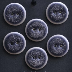 6pcs. 23 mm porcelain buttons dark lilac