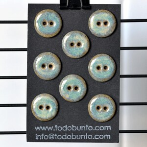8pcs. 18 mm ceramic buttons seaside