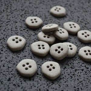 20 mm ceramic buttons concrete gray