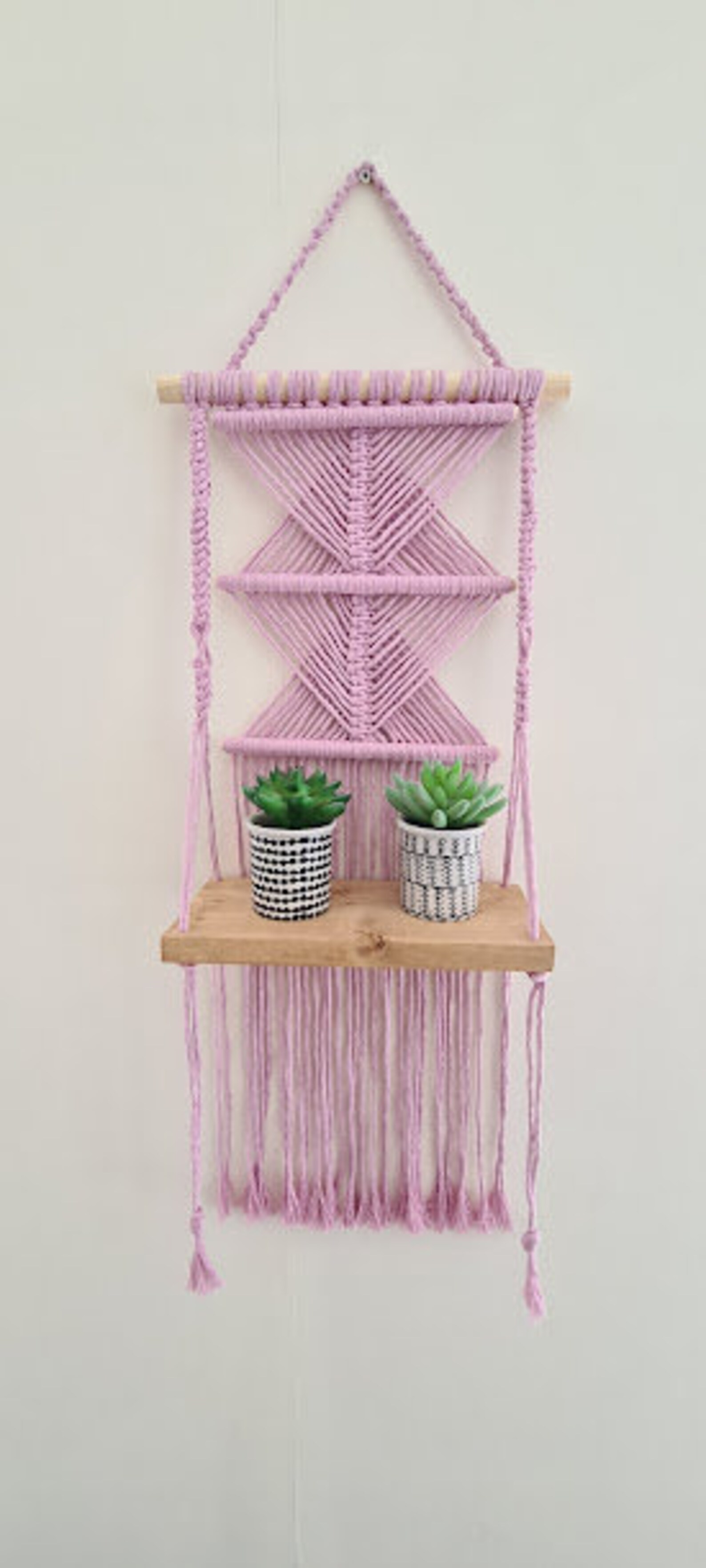 Macrame Wall Hanging Shelf Macrame Shelf Pattern100 Light Etsy UK
