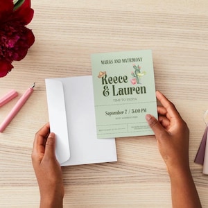 Margs and Matrimony Couples Shower Invite Template
