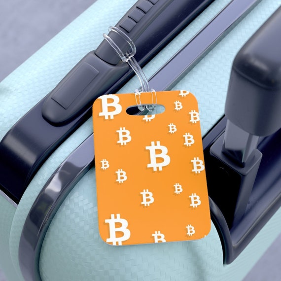 Bitcoin Bag Tag - FREE SHIPPING, Luggage Tag, Custom Bag Tags, Sports Gift, Golf Gift, Gift for Boy, Gift for Girl, Monogram Luggage Tag