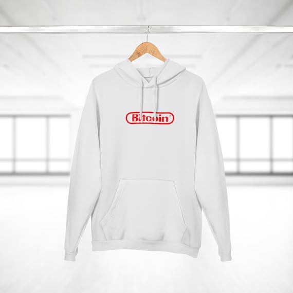 Bitcoin Retro Grunge Hoodie | Crypto | Cryptocurrency | Sweater | BTC | Blockchain | Unisex | Hooded Sweatshirt