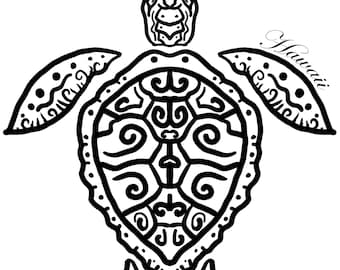 Hawaii Turtle SVG PNG-bestand Laser ets bestand geknipt bestand