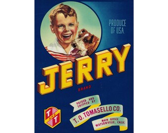 Jerry Marke produzieren Kiste Label - Original
