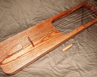 Sutton Hoo Lyre 6 String Spalted Red Oak!