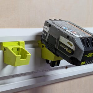 Ryobi ONE+ 18V Battery Holder | GearTrack GearWall Mount | Garage Tool Storage